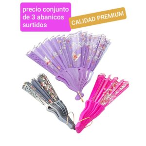 Precio conjunto de 3 abanicos surtidos