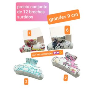 Precio conjunto de 12 broches surtidos