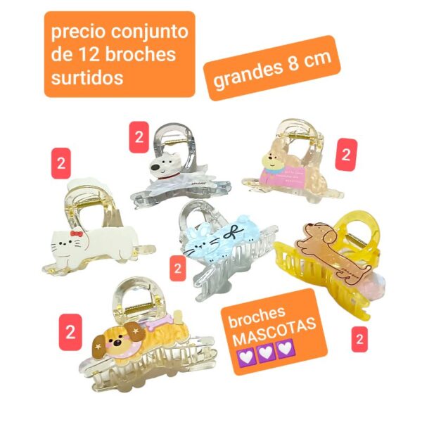 Precio conjunto de 12 broches surtidos
