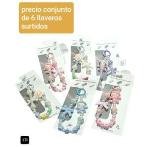 Precio conjunto de 6 llaveros surtidos