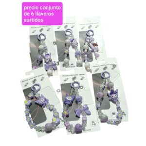 Precio conjunto de 6 llaveros surtidos