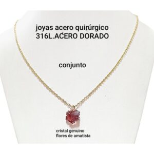 Conjunto flores de amatista