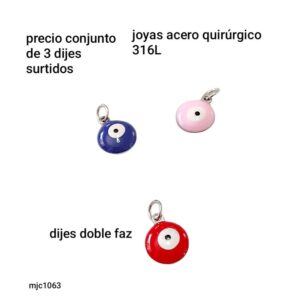 Mjc1063.precio conjunto de 3 dijes surtidos