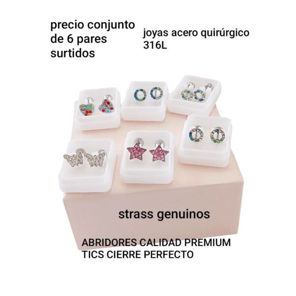 ABRIDORES multistrass.mjc.precio conjunto de 6 pares