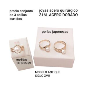 Precio conjunto de 3 anillos ANTIQUE SIGLO XVII