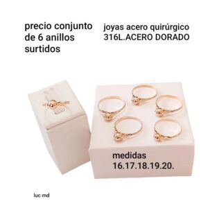 Precio conjunto de 6 anillos surtidos