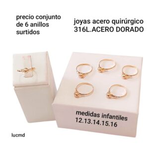Precio conjunto de 6 anillos surtidos
