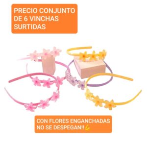 Precio conjunto de 6 vinchas surtidas