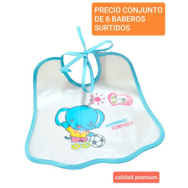 Precio conjunto de 6 baberos surtidos