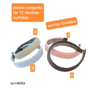 Luc 148303.precio conjunto de 12 vinchas surtidas