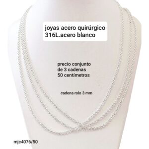 Mjc4076/50.precio conjunto de 3 cadenas