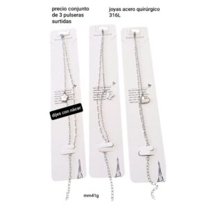 Mm41g.precio conjunto de 3 pulseras surtidas