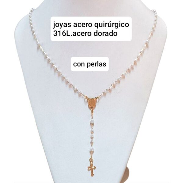 Rosario con perlas