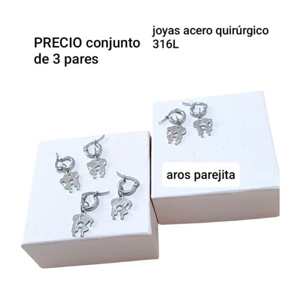 Aros parejita.precio conjunto de 3 pares