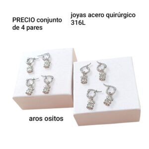 Aros ositos.precio conjunto 4 pares