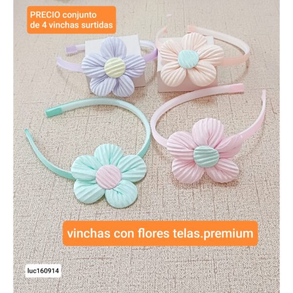 PRECIO conjunto de 4 vinchas surtidas160914
