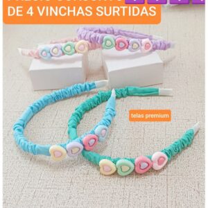 Luc161104.precio conjunto de 4 vinchas surtidas