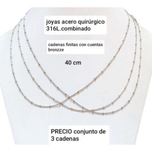 PRECIO conjunto de 3 cadenas