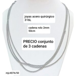 Mjc4076/50.precio conjunto de 3 cadenas
