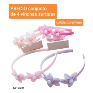 Luc157204.precio conjunto de 4 vinchas surtidas