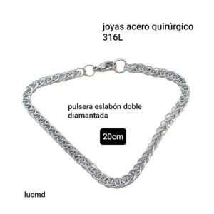 Pulsera eslabón doble luc md