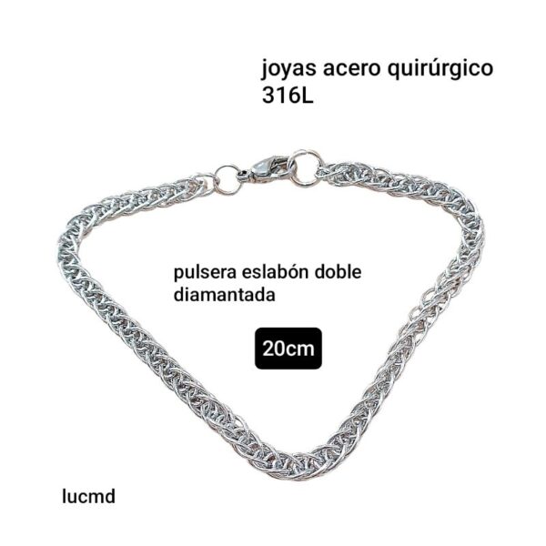 Pulsera eslabón doble luc md