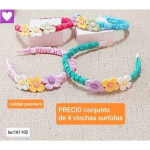 Luc161102.precio conjunto de 4 vinchas surtidas