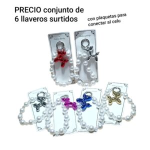 PRECIO conjunto de 6 llaveros surtidos