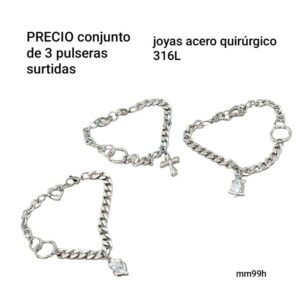 Mm99h precio conjunto de 3 pulseras surtidas