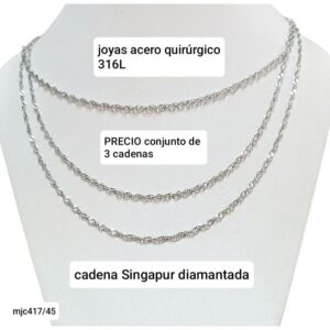 Mjc417/45cm....PRECIO conjunto de 3 cadenas
