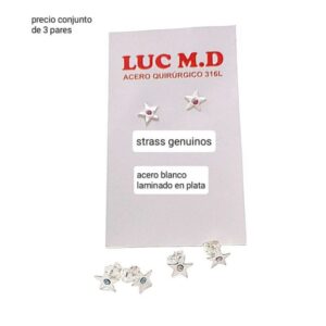 Luc md.precio conjunto de 3 pares estrellas