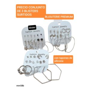 58b.precio conjunto de 3 blisters surtidos