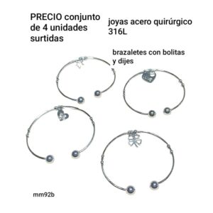 Mm92b.precio conjunto de 4 brazaletes surtidos