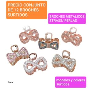 Luck.precio conjunto de 12 broches surtidos