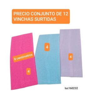 Luc160232.precio conjunto de 12 vinchas surtidas