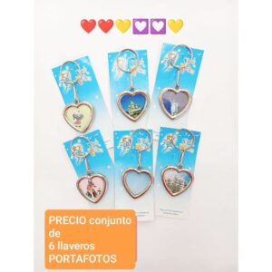 PRECIO conjunto de 6 llaveros portafotos