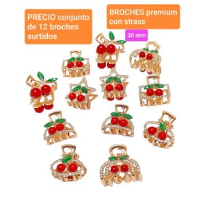 PRECIO conjunto de 12 broches surtidos