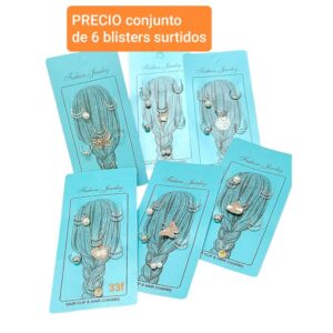 33f.plateados.PRECIO conjunto de 6 blisters surtidos