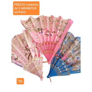 79L.precio conjunto de 3 ABANICOS surtidos