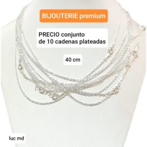 PRECIO conjunto de 10 cadenas plateadas