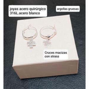Argollas con Cruces con strass