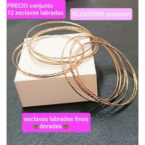 PRECIO conjunto de 12 esclavas labradas finas