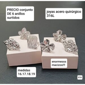 87D precio conjunto de 6 anillos surtidos