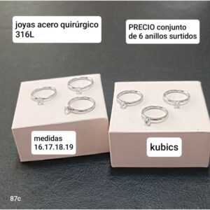 87c.precio conjunto de 6 anillos surtidos