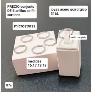 87a.precio conjunto de 6 anillos surtidos