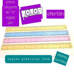 PRECIO conjunto de 12 reglas 30 cm