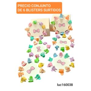 Luc160038.precio conjunto de 6 blisters surtidos