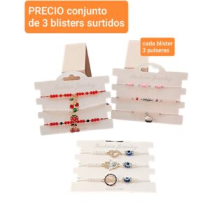 PRECIO conjunto de 3 blisters surtidos