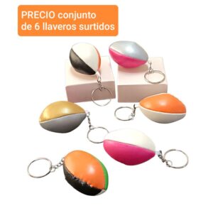 Precio conjunto de 6 llaveros surtidos