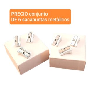 PRECIO conjunto de 6 sacapuntas